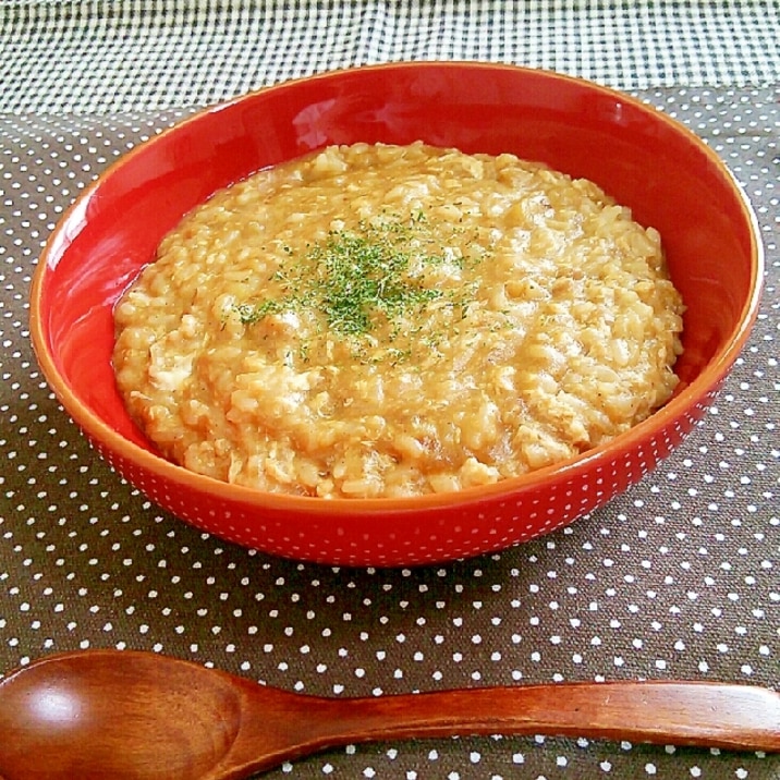 カレーリメイク♪チーズと卵のカレーリゾット